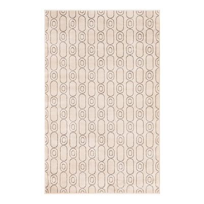 Latitude Run® Column Nikica Rug White and Silver