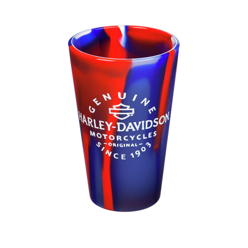 Verre à boisson à rwb harley-davidson authentique motocyclette 16 oz.