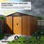 Remise de rangement en métal 10 pi x 8 pi avec base de plancher-123384838-123384839