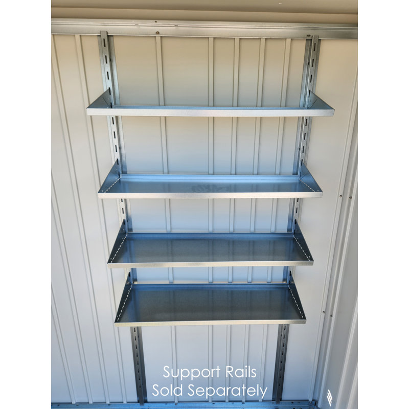 Biohort Shed Adjustable Metal Shelves 9.6" L x 28.3" W x 2.9" H (4 pack) Shelves Only