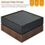 Table basse rotative à 360 ° avec 2 tiroirs, table centrale à 2 niveaux très brillante avec plateau pivotant et rangement, table d'appoint de table en noyer pour le salon, noir