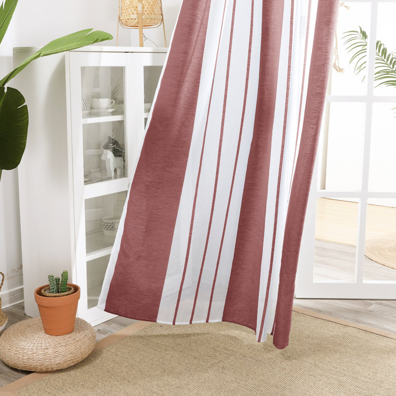 Dearious Sheer Curtain Pair, Width 140 x Drop 229 cm, Red