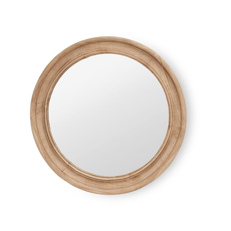 LANGTON 75cm Wooden Mirror, Brown