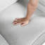 Fauteuil inclinable en bois massif avec tissu en chenille gris, chenille d'une hauteur de bras de 25 po, garniture cloutée, capacité de charge de 300 lb