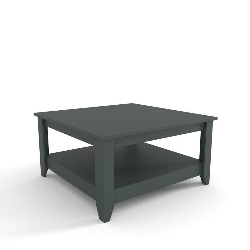 Lea 90 Cm Square Coffee Table, Green