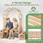 185cm W x 44cm D Solid Wood Arbour in Natural