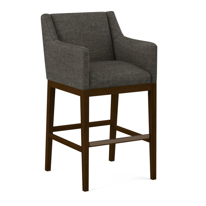 Upholstered Stool, 61689-88, Pecan