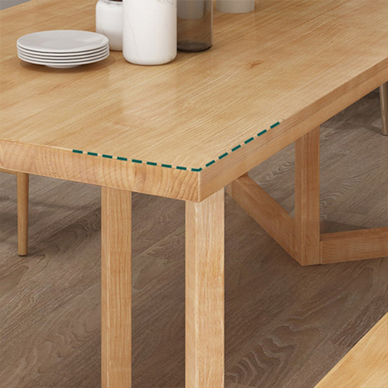 Table de salle à manger haut de gamme en bois massif, H 29,52 po x L 62,99 po x l 27,55 po