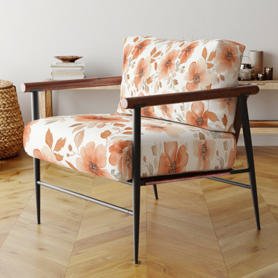 Chaise d'appoint Floral - fauteuil rouge Terra Bloom