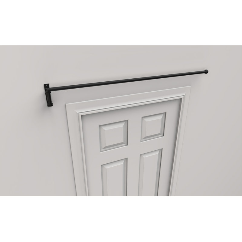 Gwyneth 107cm 1cm Single Curtain Pole, Matt Black