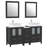 Ravenna 60" Freestanding Double Sink Bathroom Vanity with Engineered Marble Top and Matching Mirrors-23188983