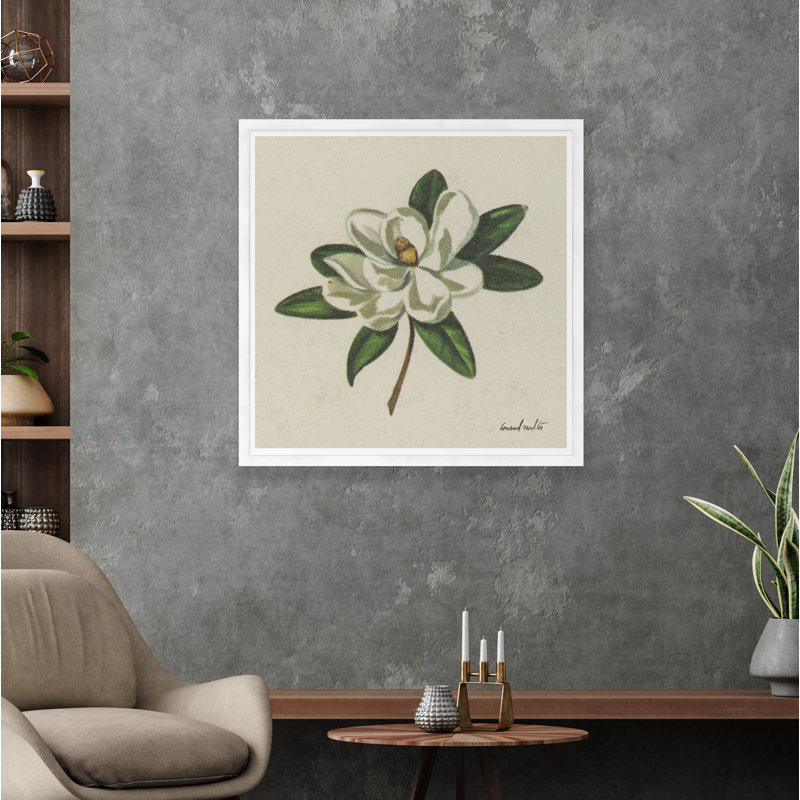 Magnolia - reproduction de cadre photo, Blanc