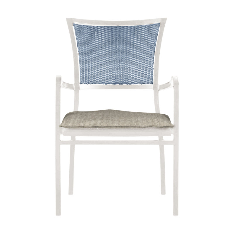 Fauteuil Aire - Craie et chambray, Welt, Craie / Chambray, Chevron sable