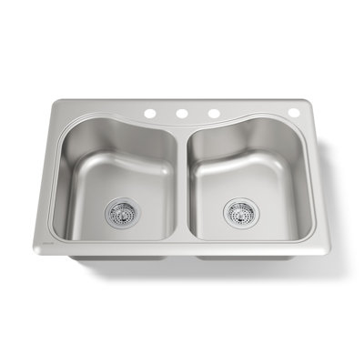 Évier de cuisine encastré avec trou de robinet simple L 33 po x l 22 po Staccato