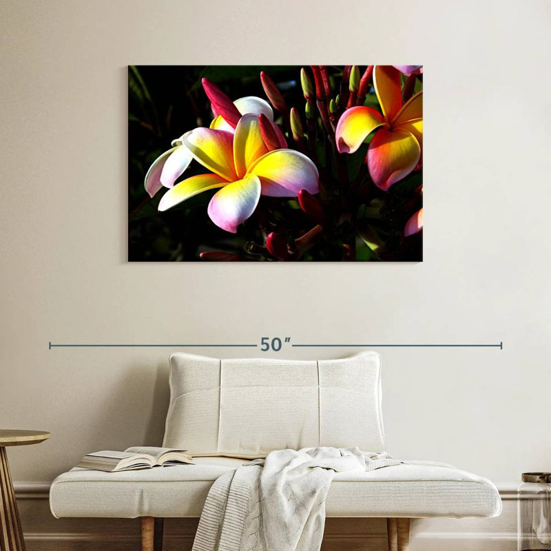 Fleur de plumeria Harnek, H 26 po x l 39 po