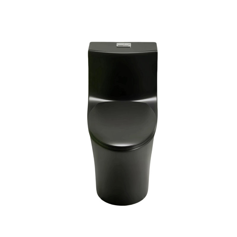 1.1/1.60 Gpf Dual-Flush One Piece Toilet, Button On Tank Top S-Trap, Water-Saving Elongated Comfort Height Floor Mounted, Soft Closing Seat,1000 Gram Map Flushing Score Toilet