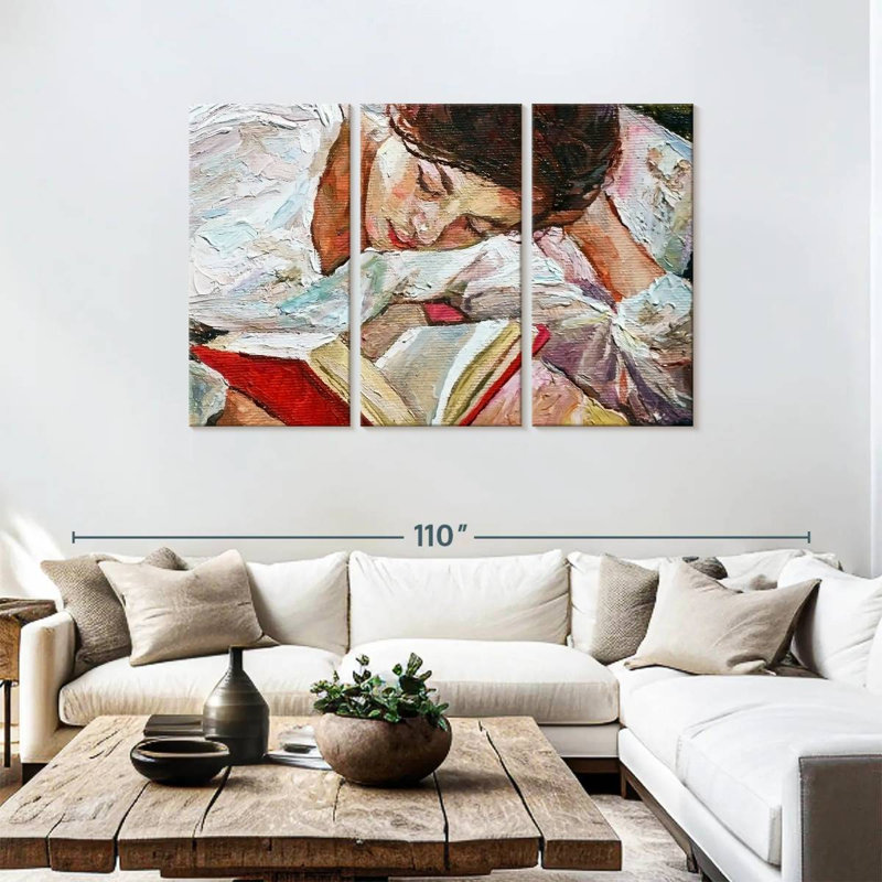 Leisha Woman Reading, 48" H x 74" W