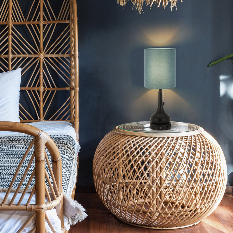 Metal USB Table Lamp, Blue