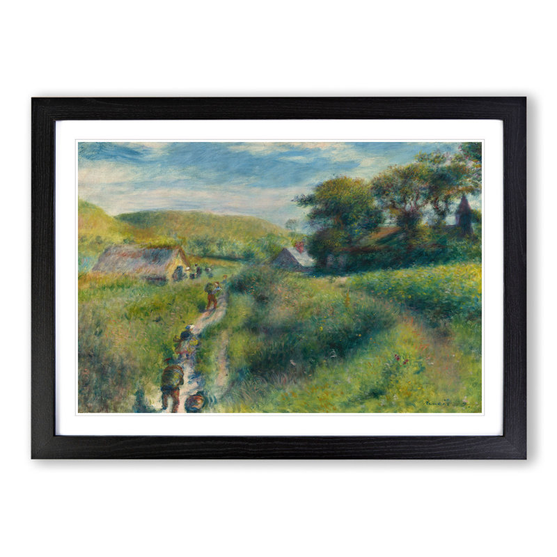 The Mussel Harvest by Pierre-Auguste Renoir - Picture Frame Painting, 27cm H x 36cm W x 2cm D, Black Framed