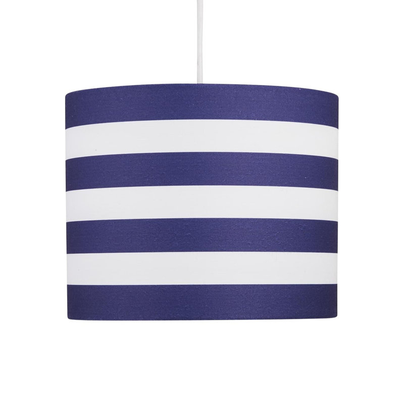 20 cm H Drum Cotton Pendant Shade ( Uno ) in White