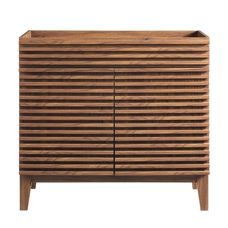 Render 36" Single Bathroom Vanity Base Only, Walnut