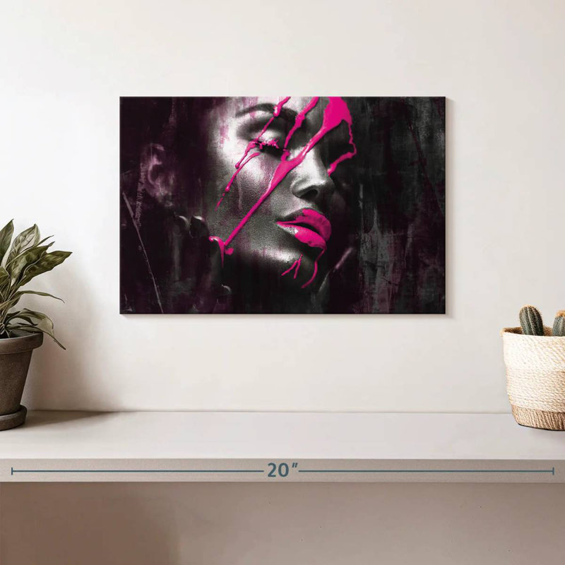 Goutte de peinture mauve Leisha, H 8 po x l 12 po