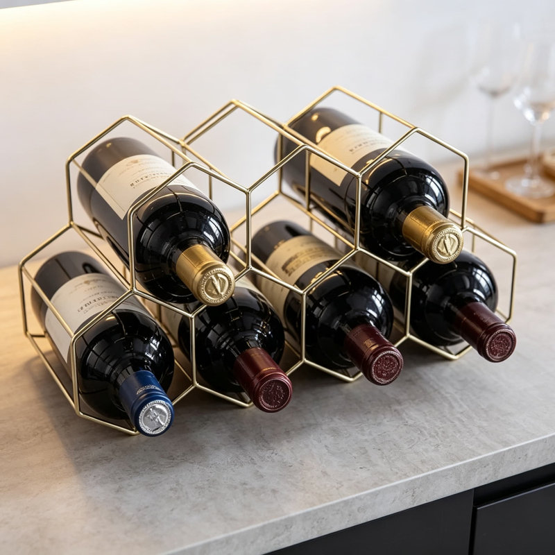 Support de rangement pour le comptoir à vin autoportant