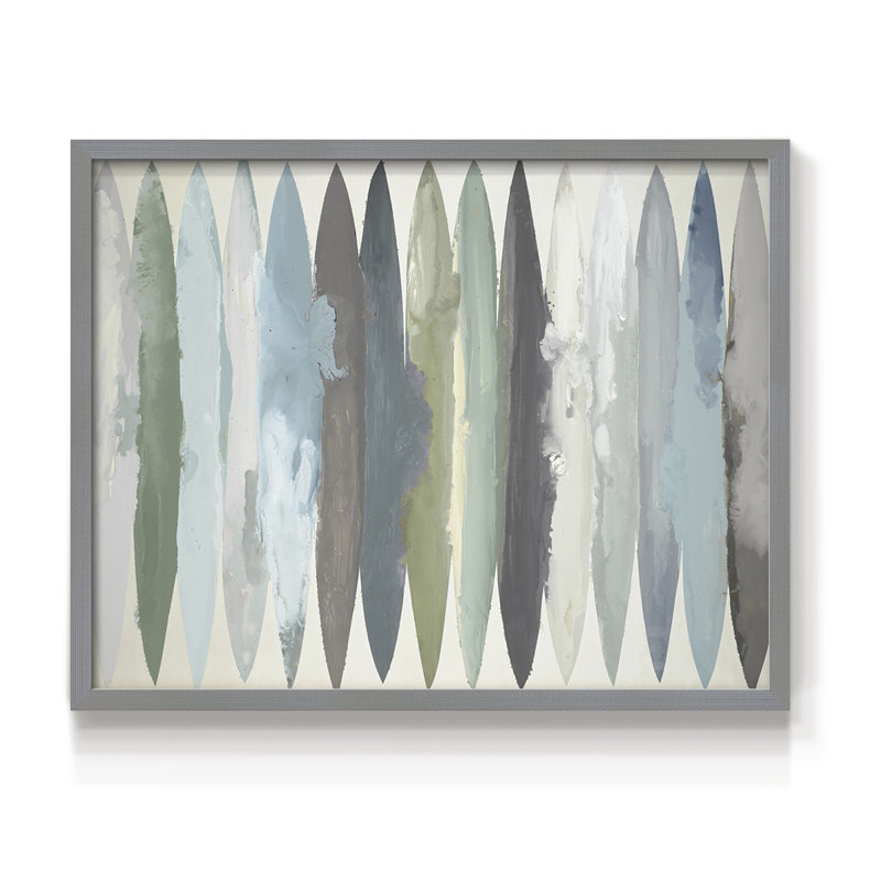 Nautical Series-CCXL -Framed Print - Restickable, 8" H x 10" W, Gray