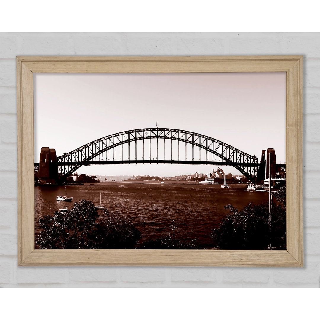 Sydney Harbour Bridge Braun - Druck