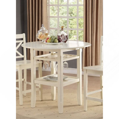 Table à hauteur de comptoir avec 2 abattants et rangement
