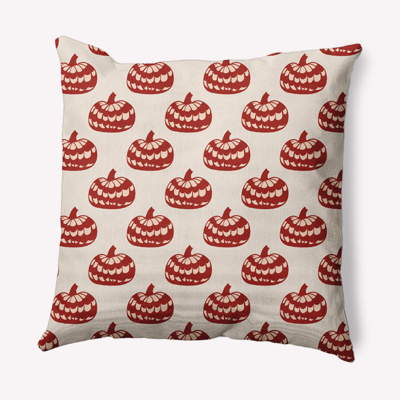 Coussin décoratif à motif citrouilles, Olive, 20 po x 20 po
