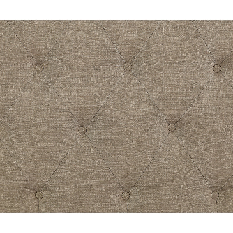 Forli Upholstered Wingback Bed, Beige, Queen