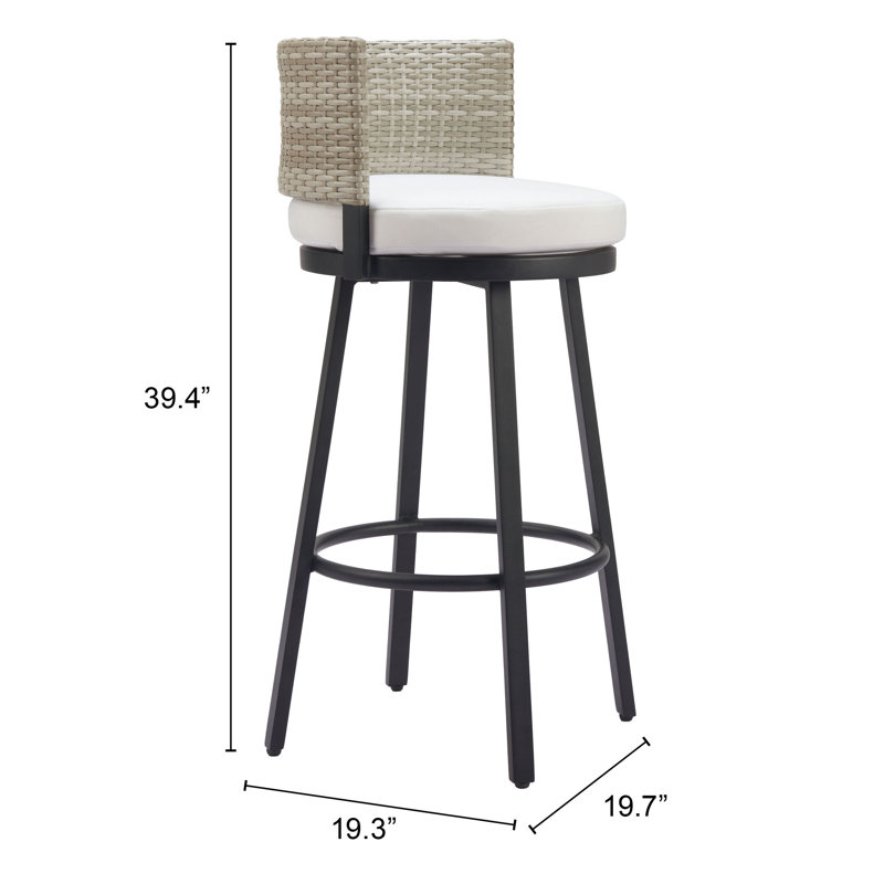 Tabouret de bar Midnight Wave blanc