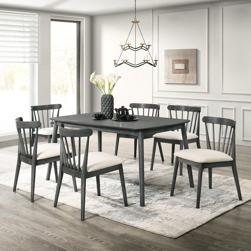 Chaises de salle à manger pliantes 2 pièces en bois massif de couleur grise, style traditionnel rétro, dossier à lattes confortable, installation facile pour l'extérieur gris avec design, ergonomique simple