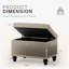 Dhiren 23.6" W Rectangle Upholstered Storage Ottoman-990708658