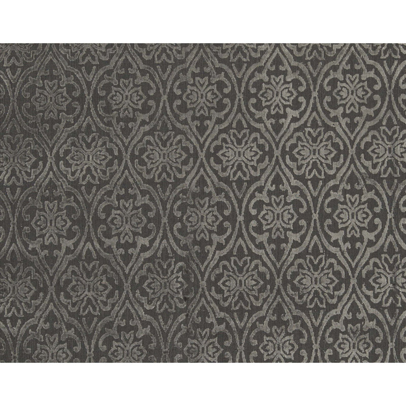 Jakat Wool Damask Area Rug in Gray