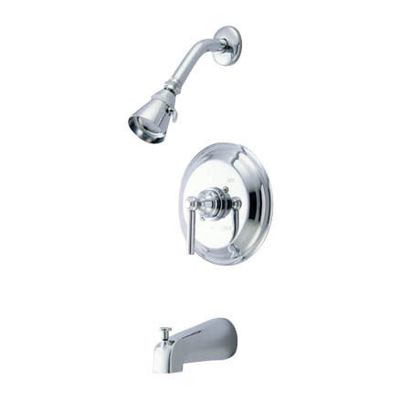 Volume Control Tub and Shower Faucet, Polished Chrome
