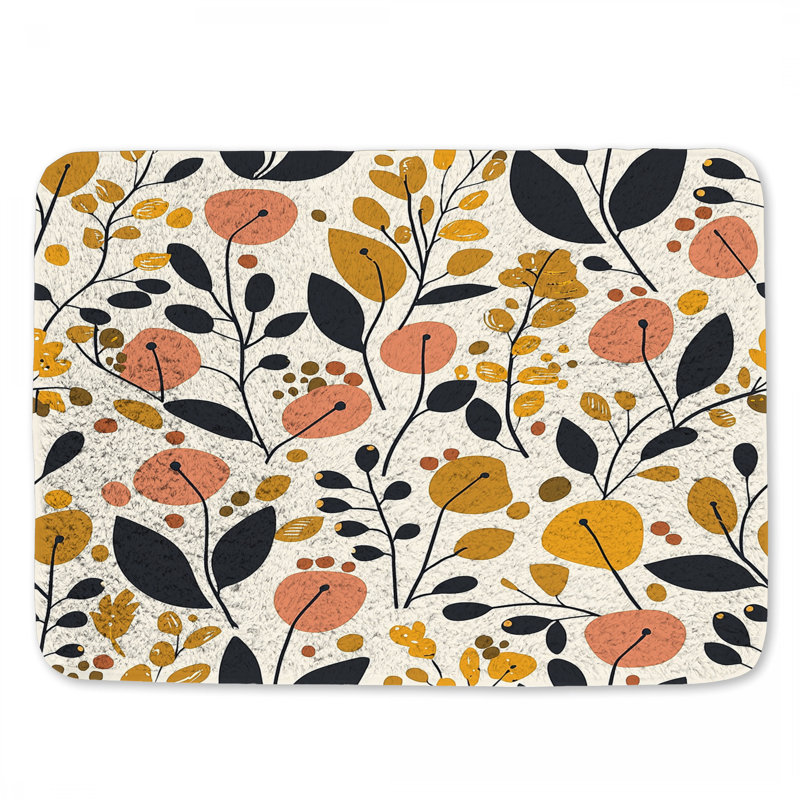 Tapis de bain Botanical Illustration, L 34 po x l 21 po