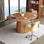 Table de conférence rustique ovale Bureau d'ordinateur Bureau d'écriture Bureau de direction - Table de réunion de style campagnard 6 places pour bureaux modernes