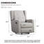 Fauteuil inclinable et berçant pivotant de 29,1 po Wykoff-830502116