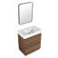 Meuble-lavabo moderne avec lavabo simple encastré et 2 tiroirs