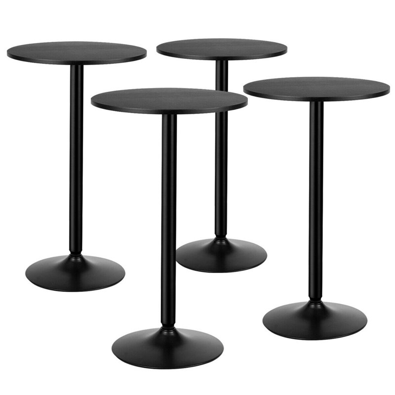 Table de pub bistro 24 po avec base en métal 4 pièces
