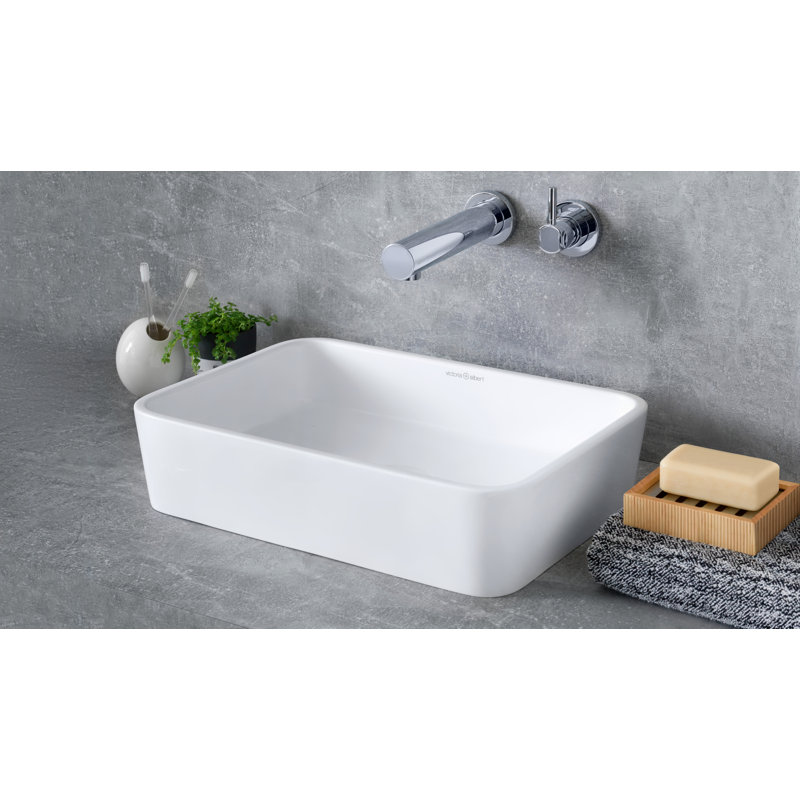 Edge 45 Rounded Rectangle 17-3/4" Vessel Lavatory Sink in Volcanic Limestone without Internal Overflow