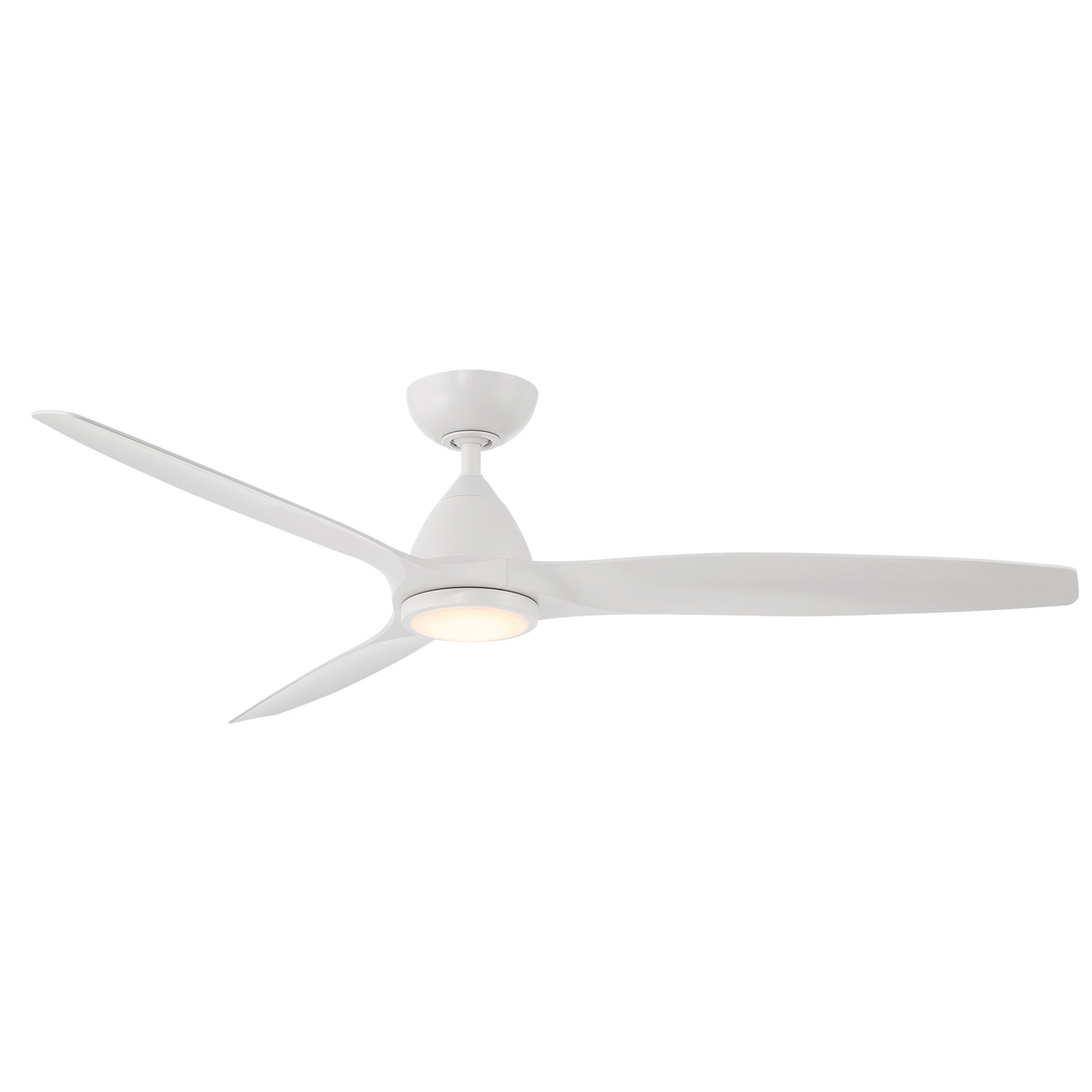 Skylark 62" Smart Ceiling Fan with LED Light Kit, 62" Wide, Matte White, Matte White