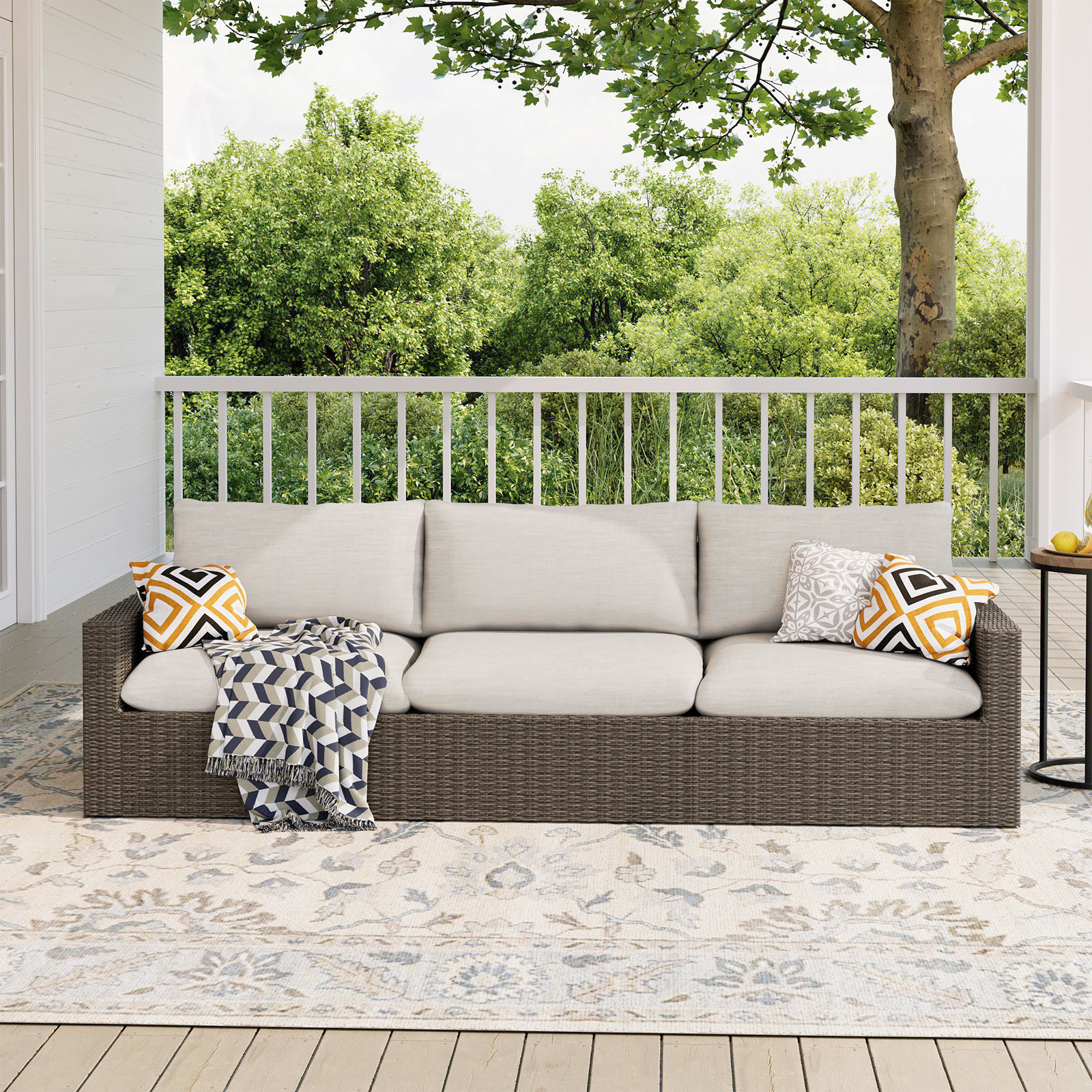 Pippa 102" Wicker Outdoor Sofa