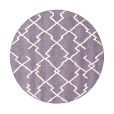 Tapis intérieur et extérieur rose Trellis