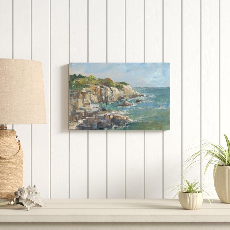 «Impasto Ocean View I», peinture sur toile, H 12 po x l 18 po