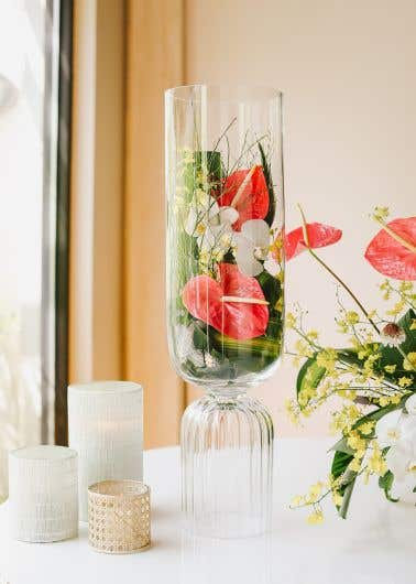 Calhern Glass Table Vase, 31.25" H x 8.5" W x 8.5" D
