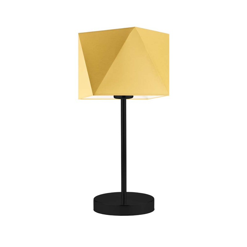 Denzal Metal Table Lamp, Black, Mustard