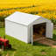Remise de garage simple en métal 12 pi x 20 pi - Remise de rangement extérieure en métal pour porte double